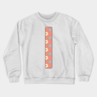 MONOGRAM LETTER I PINK FLORAL TYPOGRAPHY DESIGN Crewneck Sweatshirt